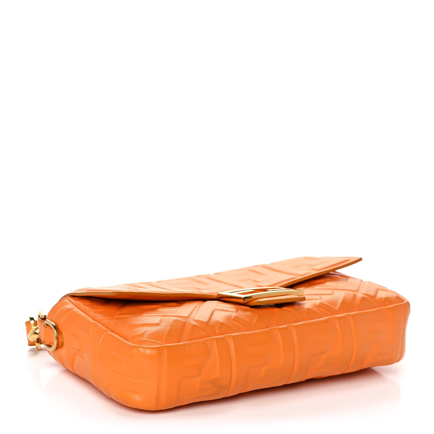 Nappa FF 1974 Embossed Baguette Clementine