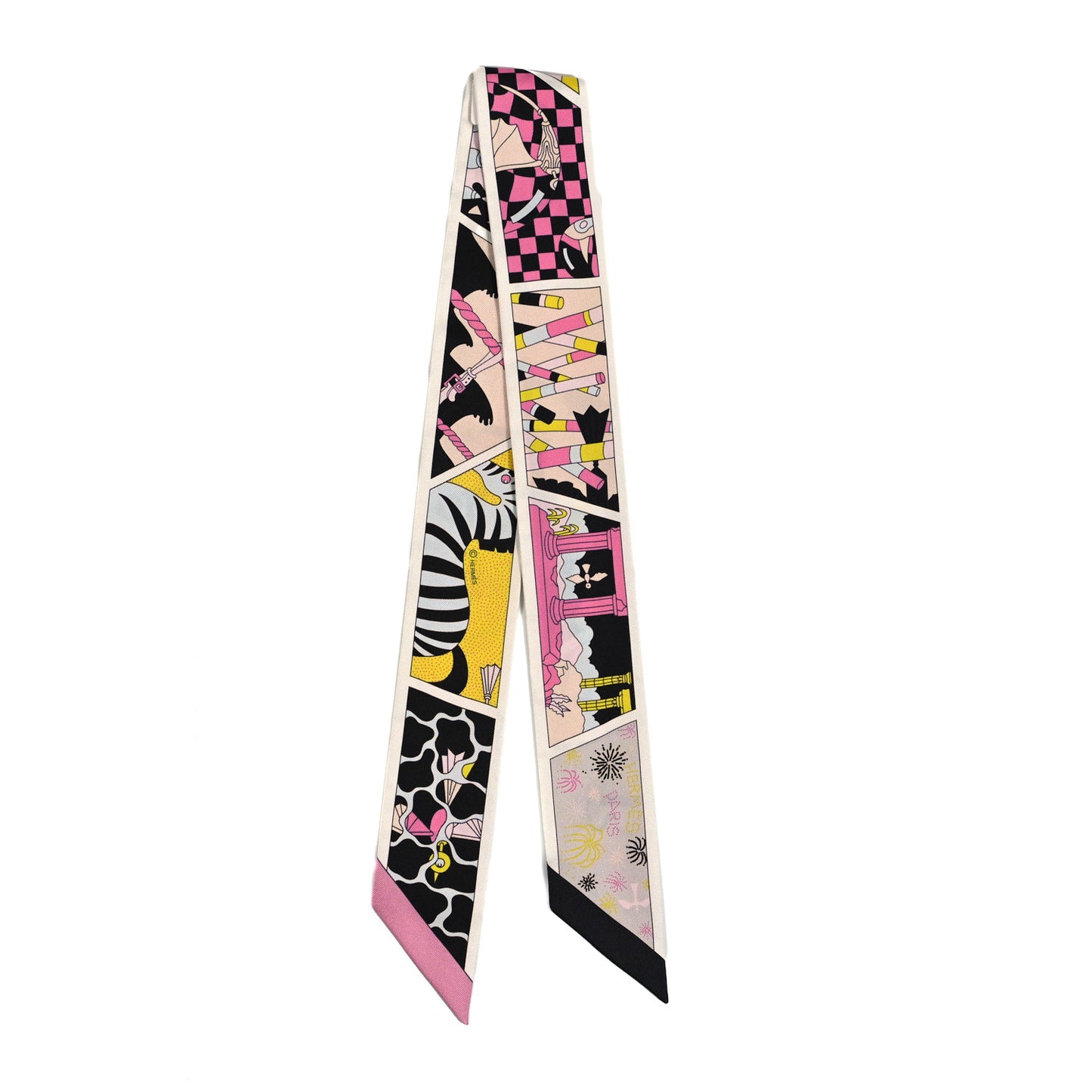 Silk Factory Suite Twilly Black Rose Jaune
