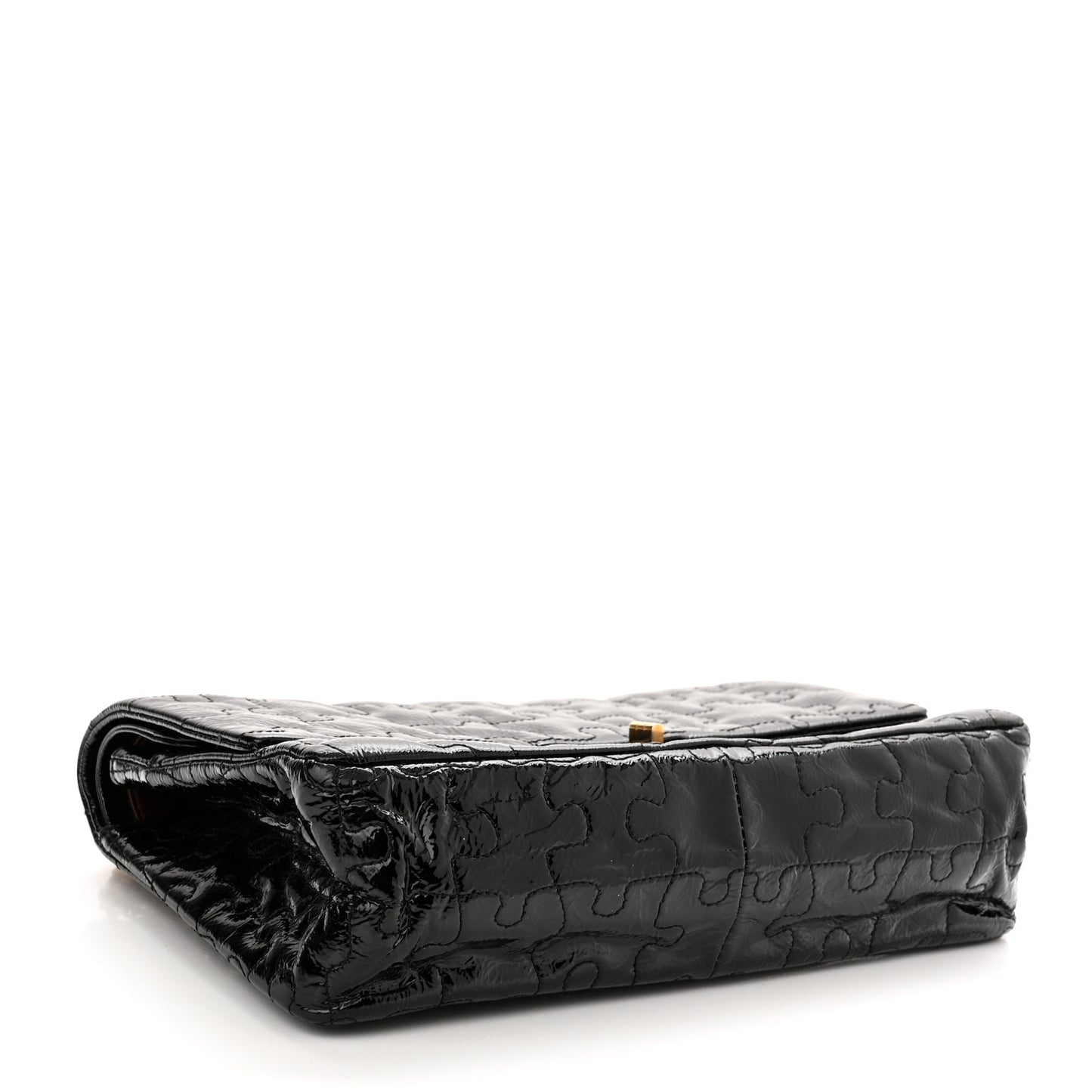 Crackled Patent Calfskin Puzzle 2.55 Reissue 226 Flap Black