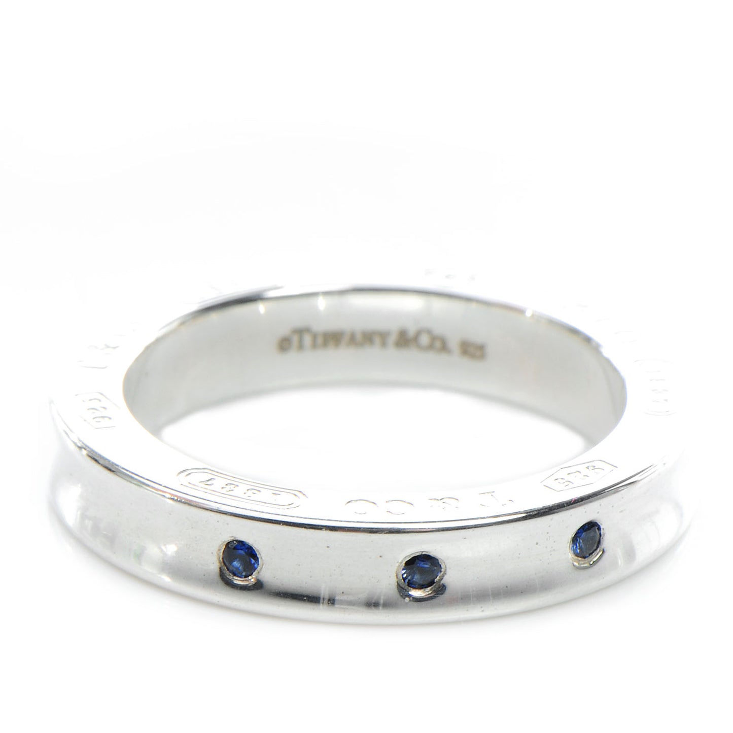 1837 Sterling Silver Blue Sapphire 1837 Band Ring 4.5