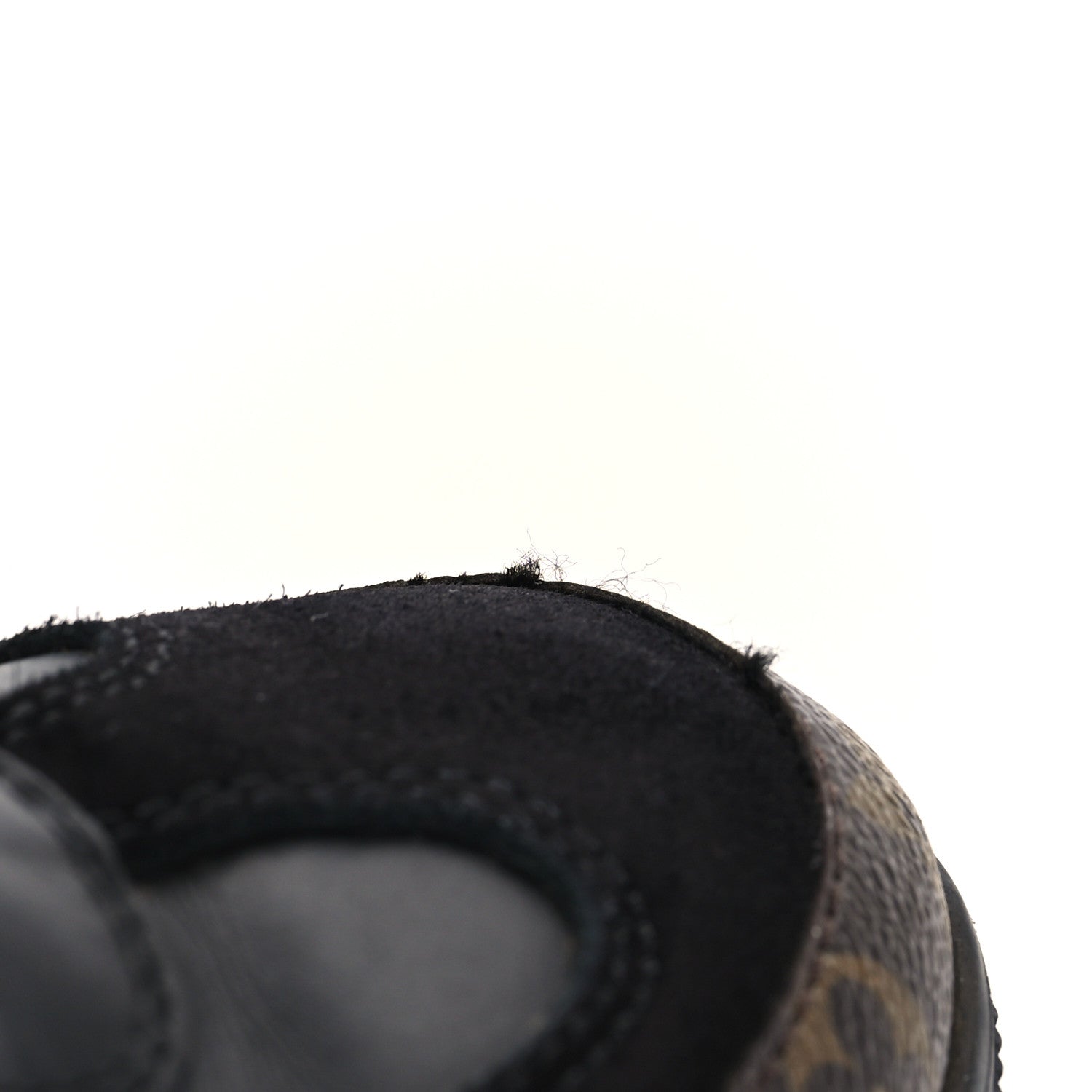 Louis Vuitton Suede Calfskin Monogram World Tour Platform Desert Boots 36.5 Black 5 of 8
