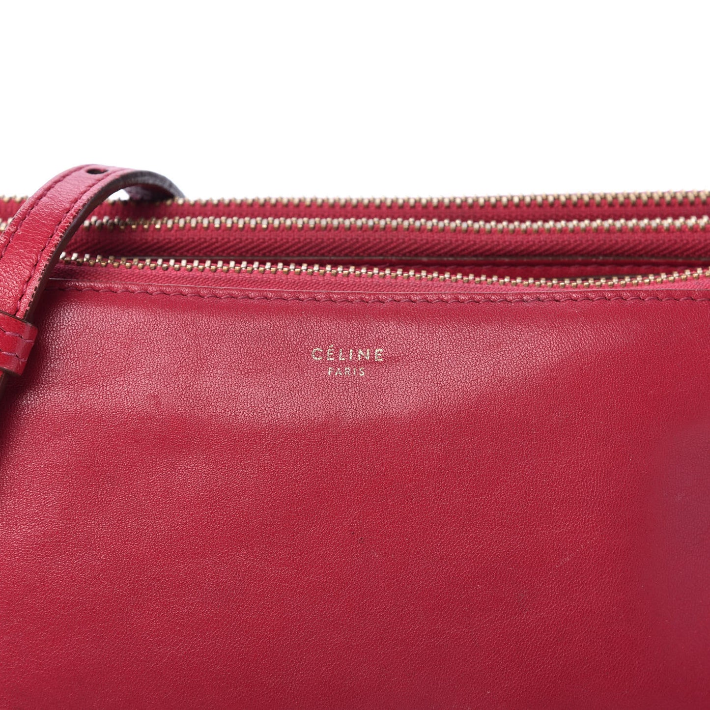 Lambskin Small Trio Crossbody Bag Fuchsia