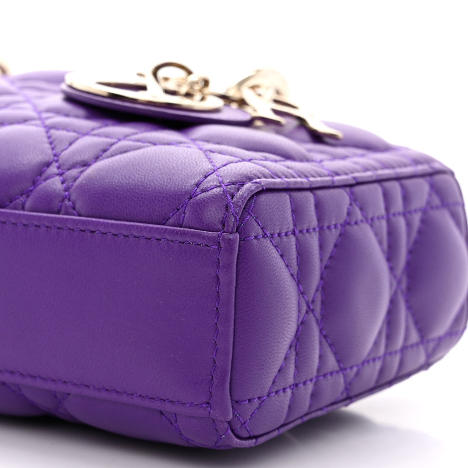 Christian Dior Lambskin Cannage Small Lady D-Joy Purple 10 of 11