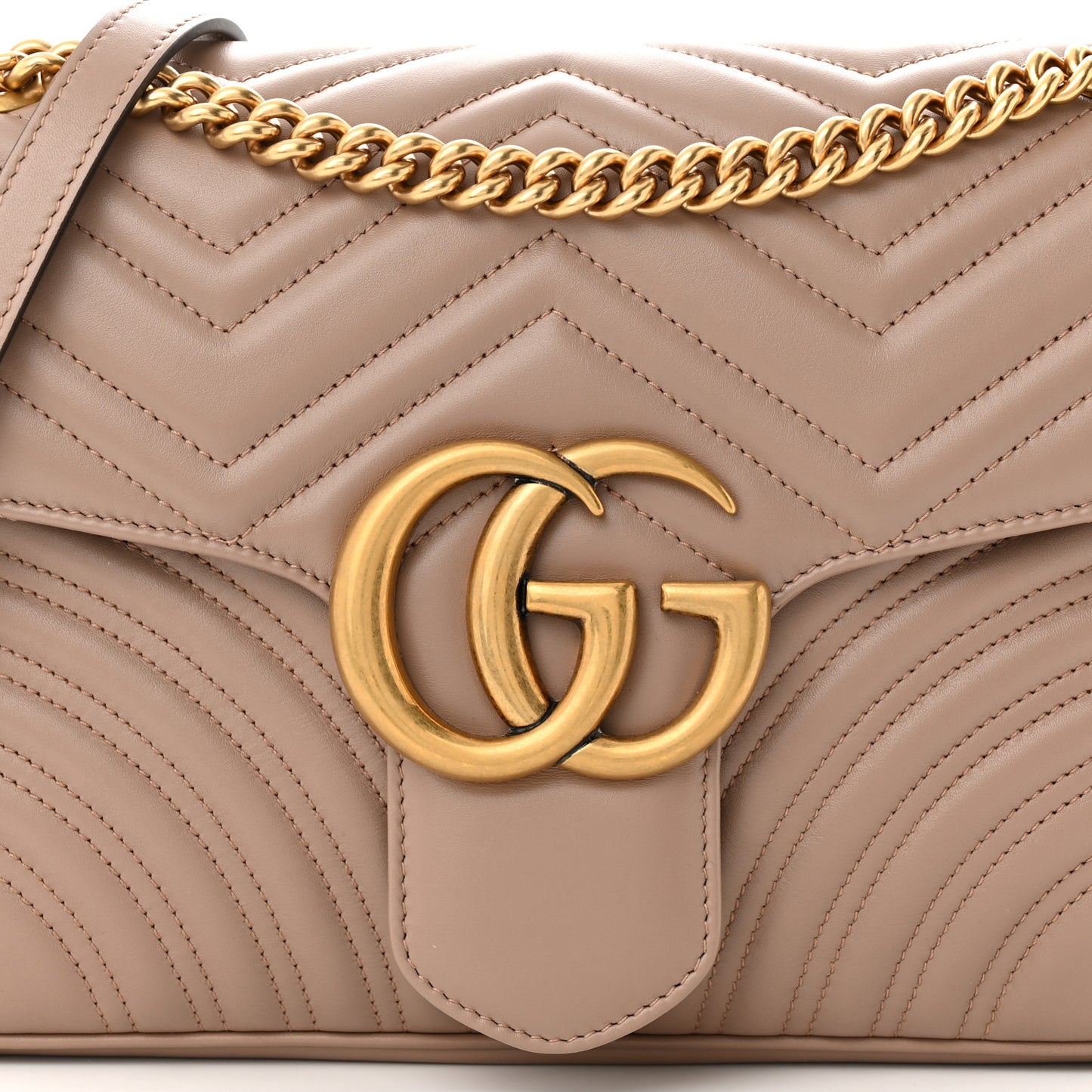 Calfskin Matelasse Medium GG Marmont Shoulder Bag Porcelain Rose