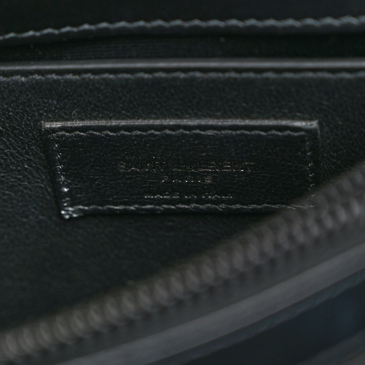 Calfskin Y Quilted Monogram Monochrome Small Loulou Chain Satchel Black