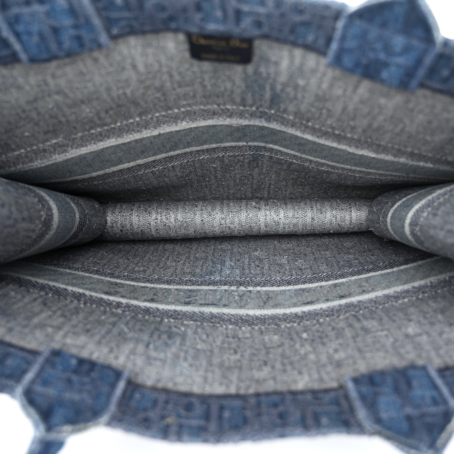 Oblique Denim Book Tote Denim Blue