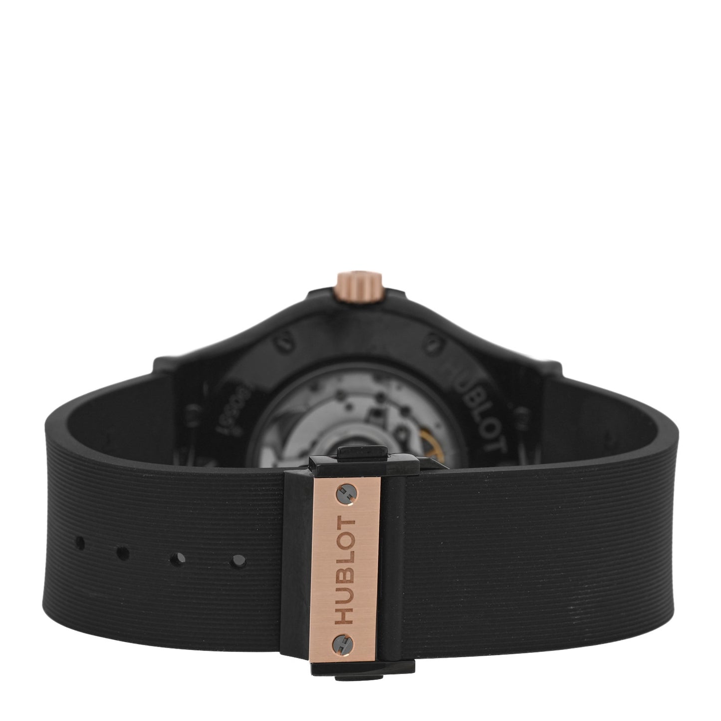 Ceramic 18K Rose Gold Rubber 42mm Classic Fusion Automatic Watch Black 542.CO.1181.RX