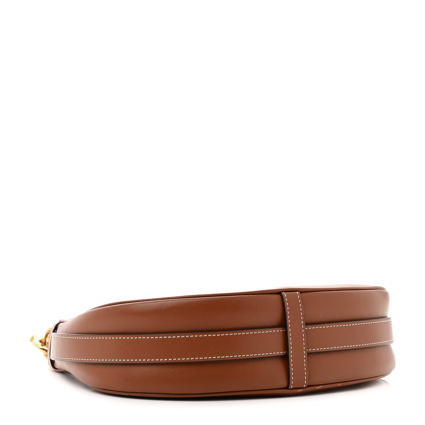Smooth Calfskin Medium Strap Ava Shoulder Bag Tan