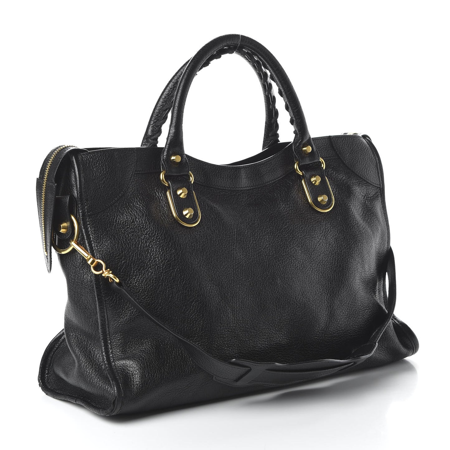 Chevre Gold Metallic Edge Hardware City Black