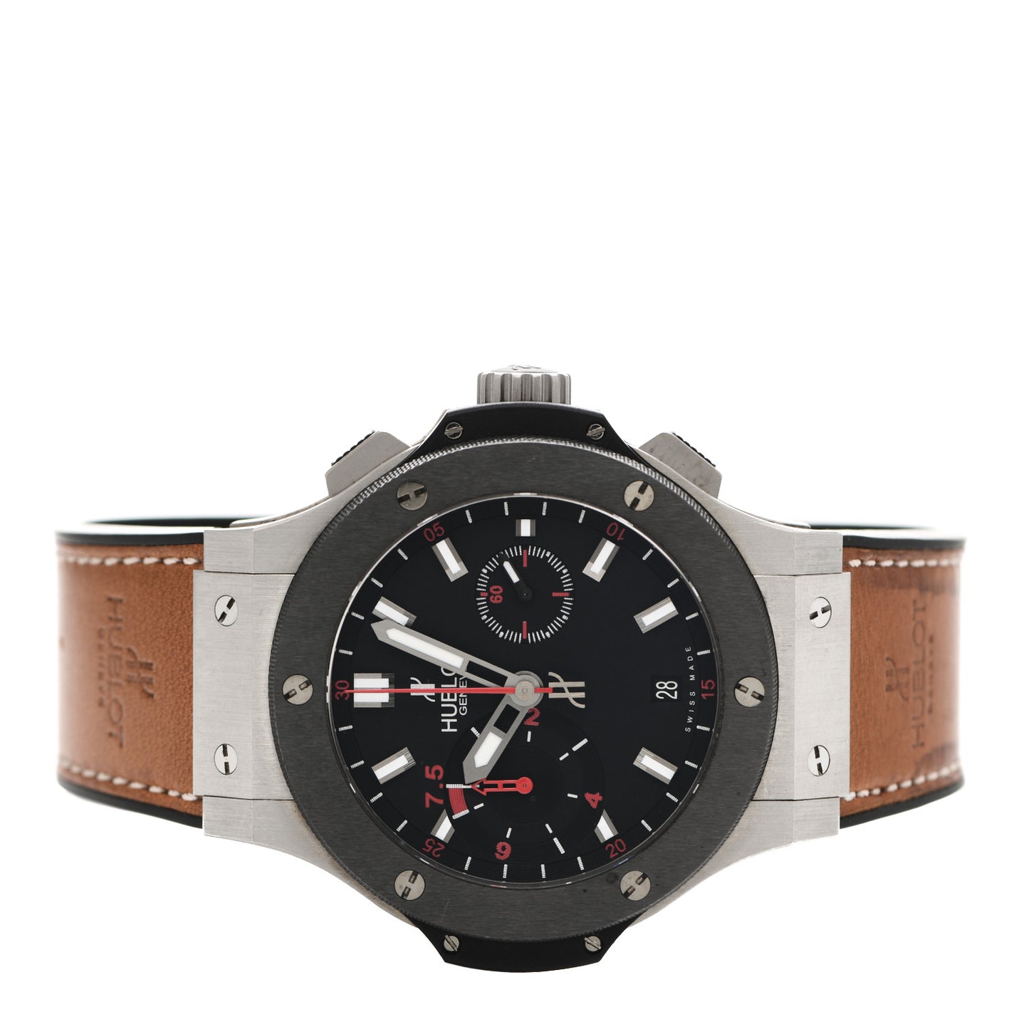 Titanium Ceramic Calfskin 44mm "Chukker" Big Bang Automatic Watch Brown 317.NM.1137.VR