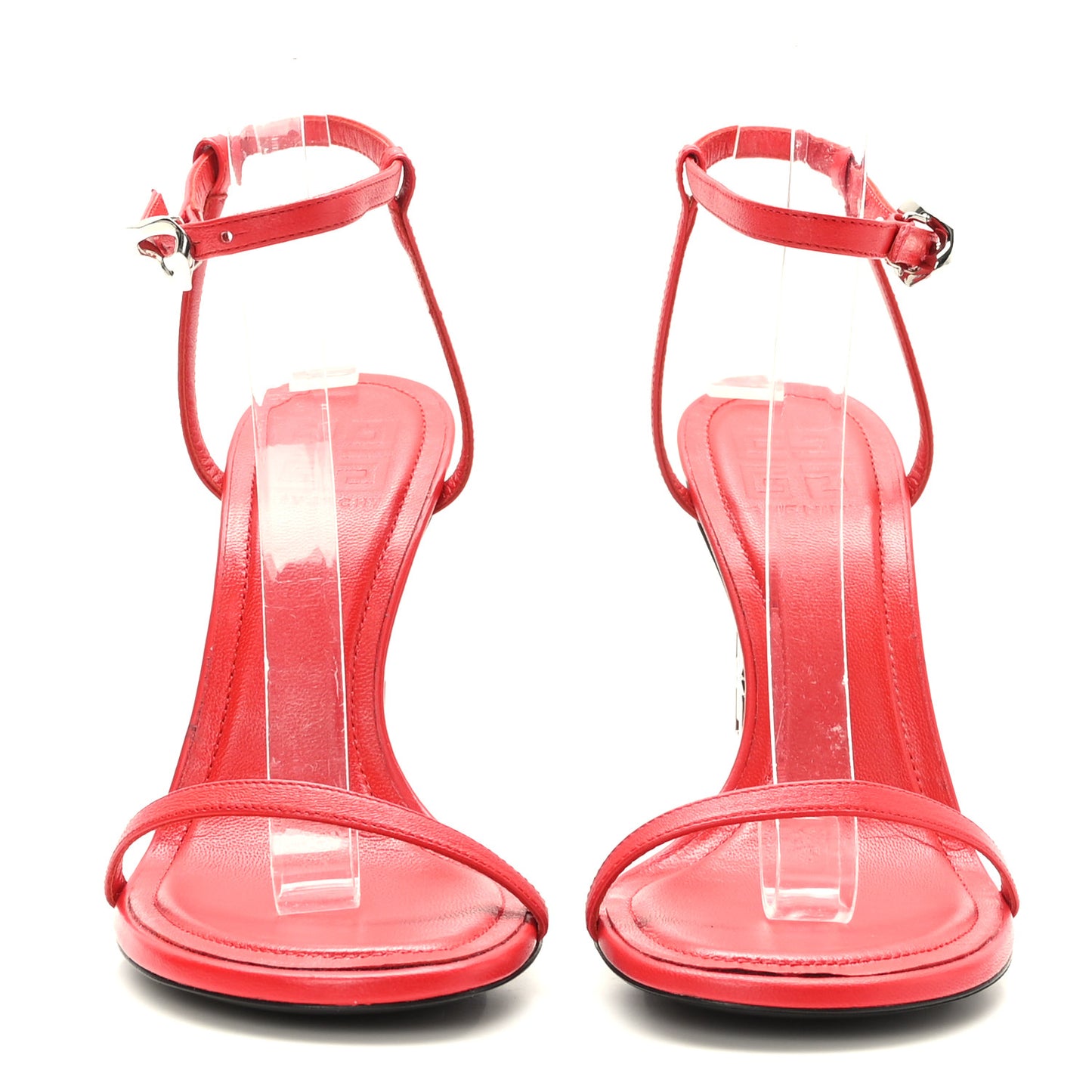 Smooth Nappa G Cube 105mm Sandals 36 Red
