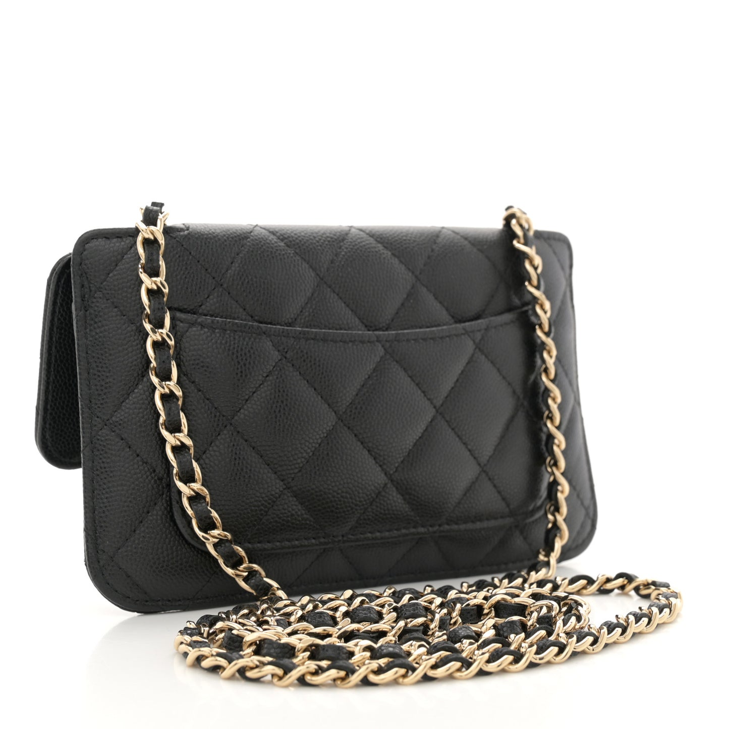 Caviar Fabric Graffiti Foldable Tote Bag With Chain Black Multicolor