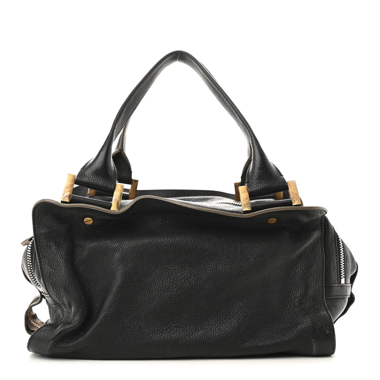 Goatskin Large Dalston Satchel Black