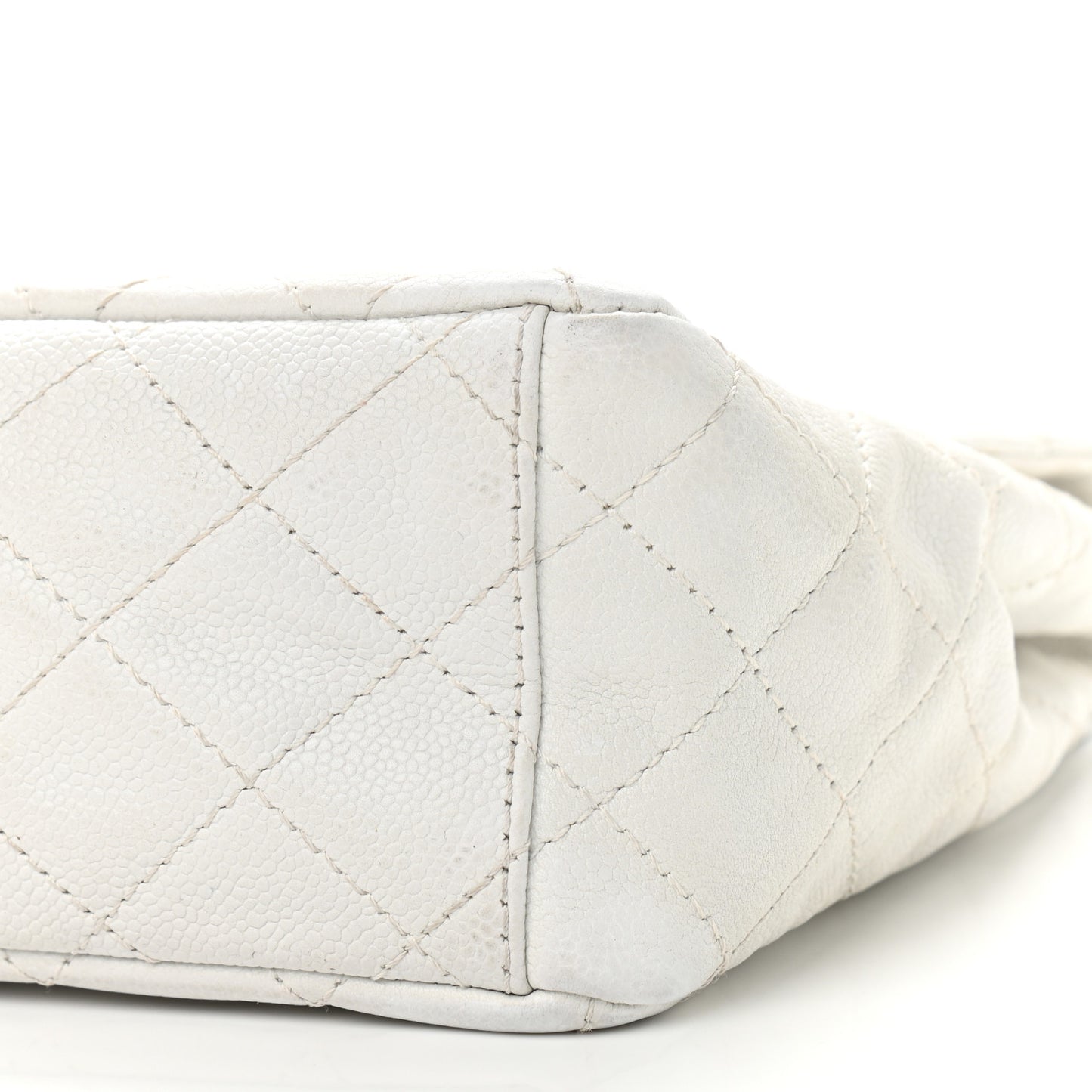 Caviar Quilted Maxi Single Flap White