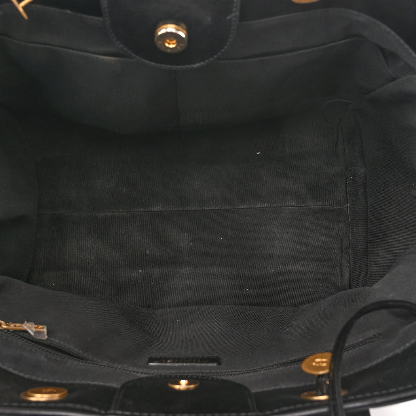 Aged Calfskin Medium Charms Deauville Tote Black