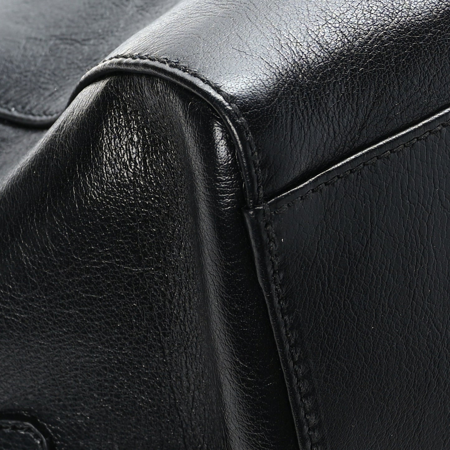 Calfskin Monochrome Medium Double G Tote Bag Black