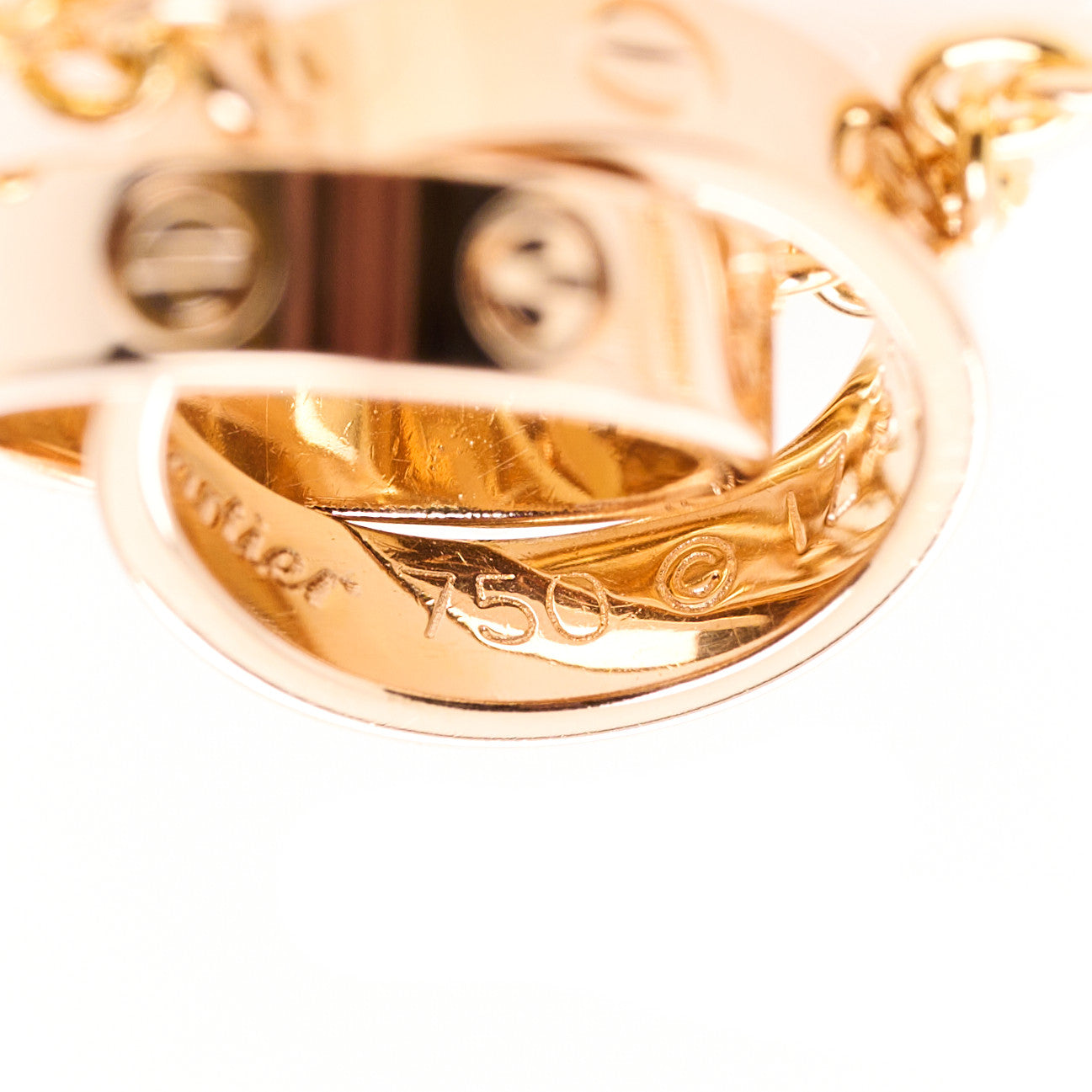 18K Pink Gold Interlocking LOVE Necklace