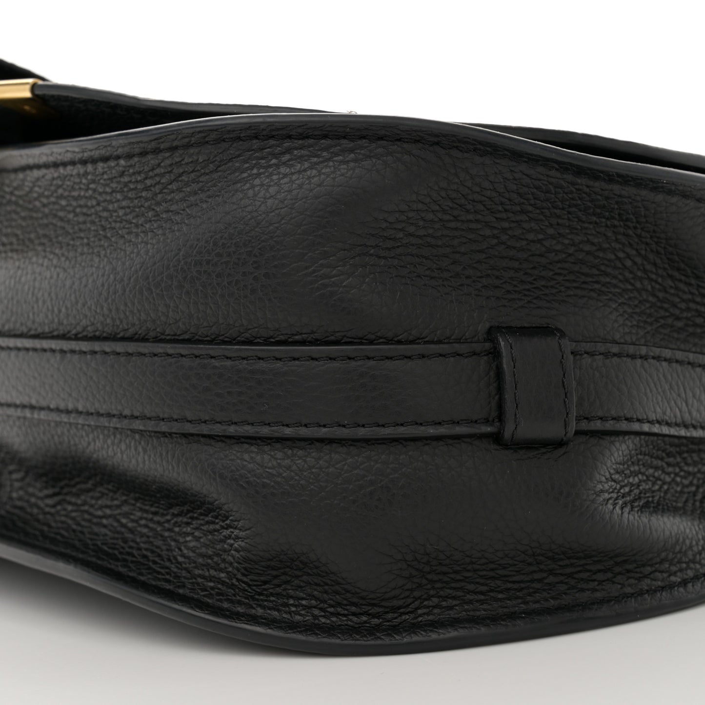 Calfskin Medium Marcie Round Crossbody Bag Black