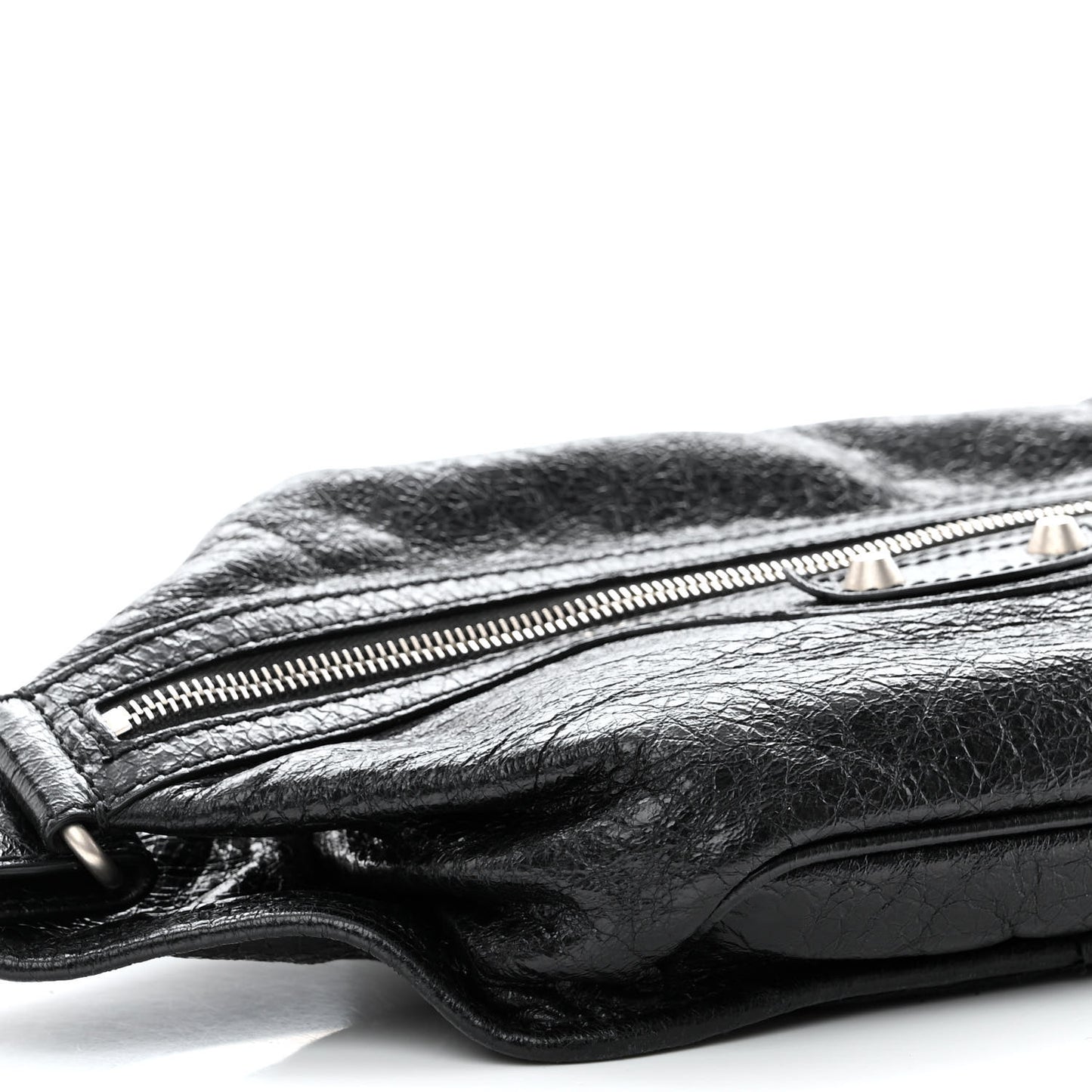 Lambskin Classic Hardware Neo Lift Hip Bag Black