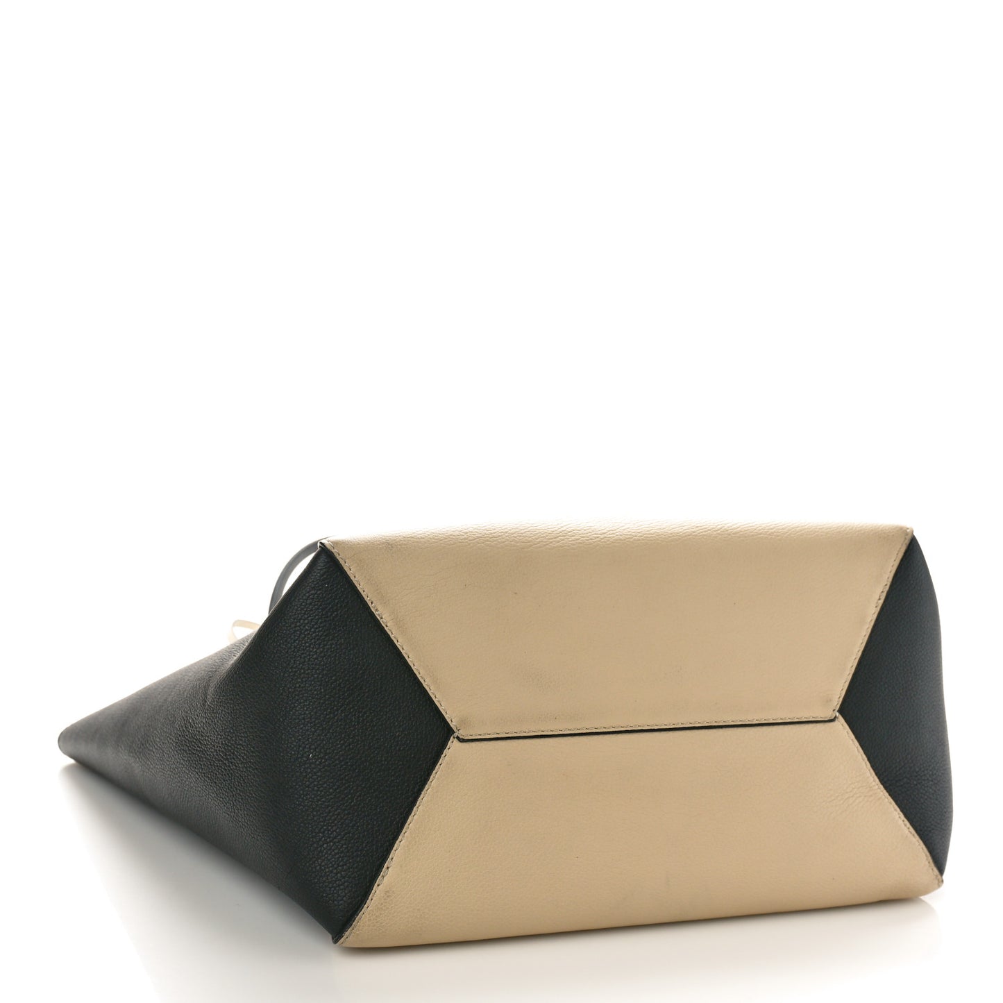 Calfskin Lockme Go Tote Black Vanilla