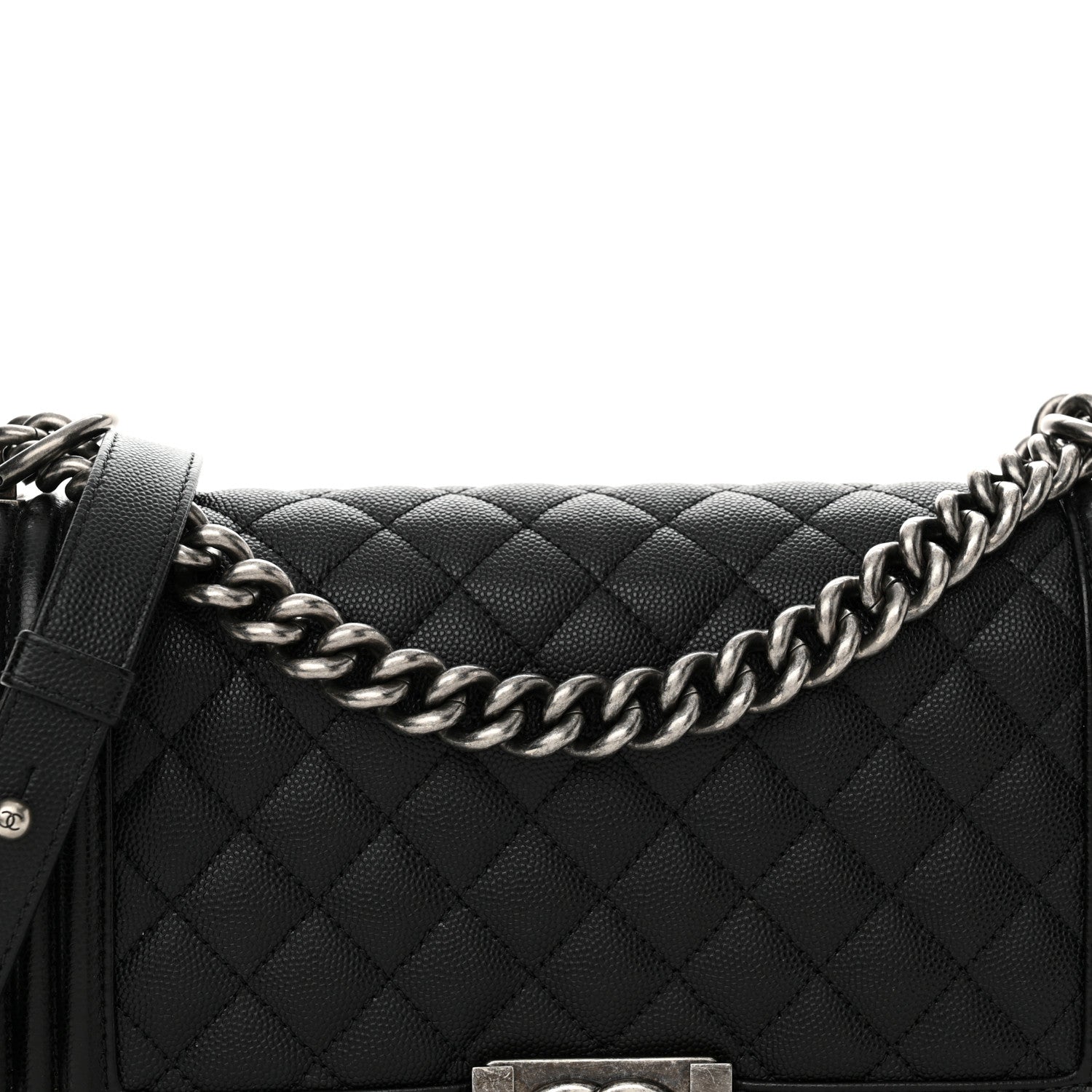 Chanel Caviar Quilted Medium Boy Flap Black 8 of 12
