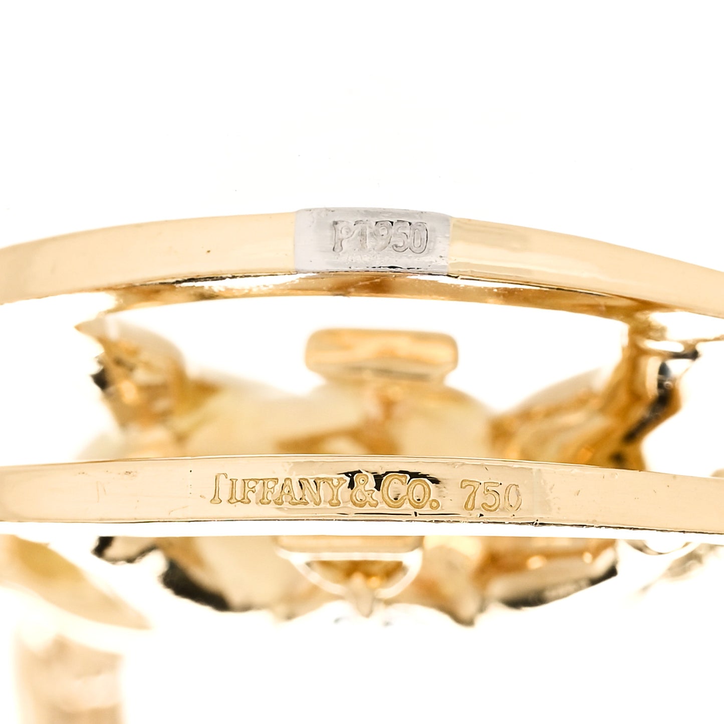 18K Yellow Gold Platinum Diamond Rocking Horse Charm