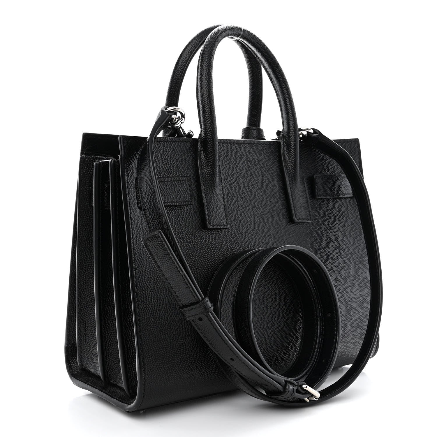Saint Laurent Grained Calfskin Nano Sac De Jour Black 3 of 11