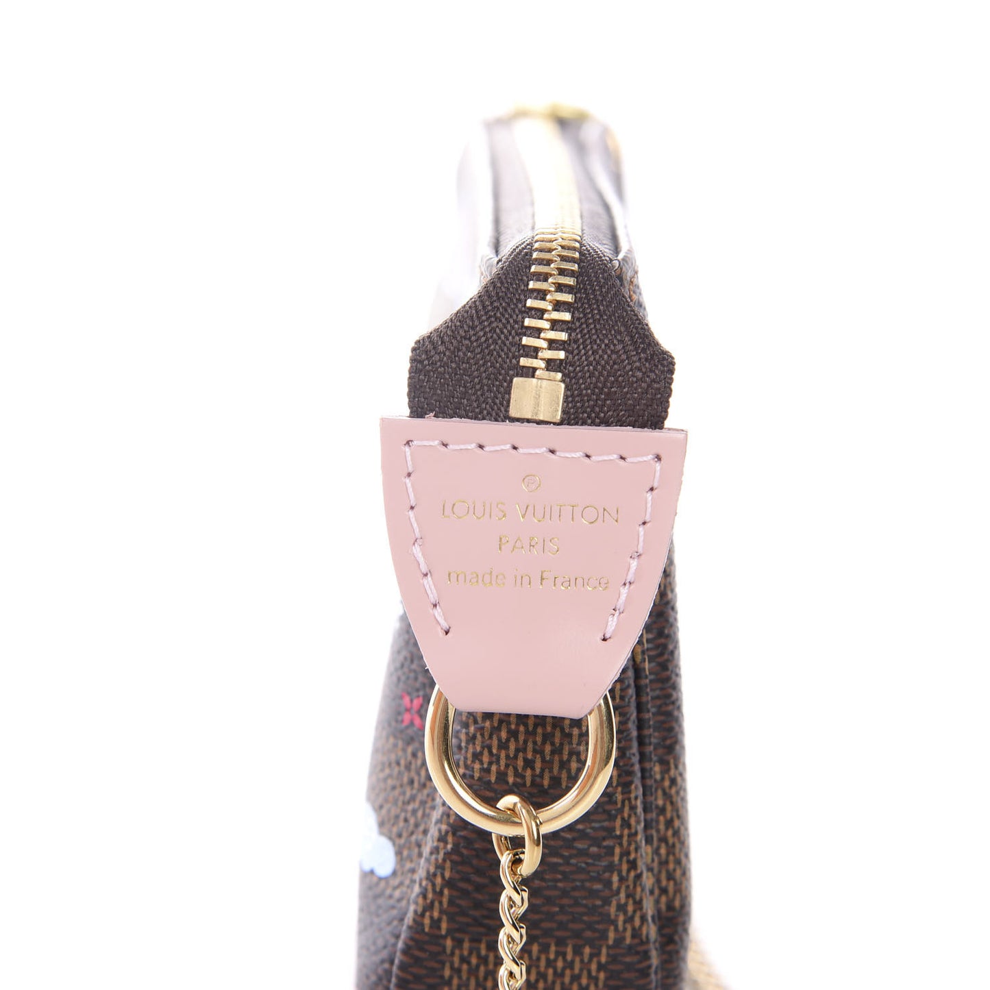 Damier Ebene 2020 Christmas Animation Big Wheel Mini Pochette Accessories Rose Ballerine