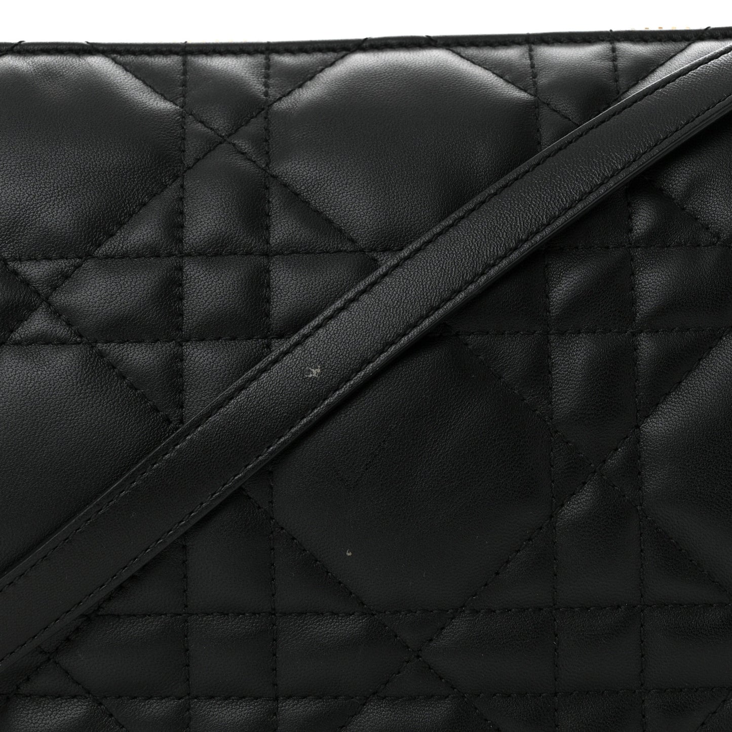Lambskin Cannage Medium Dior Vibe Hobo Bag Black