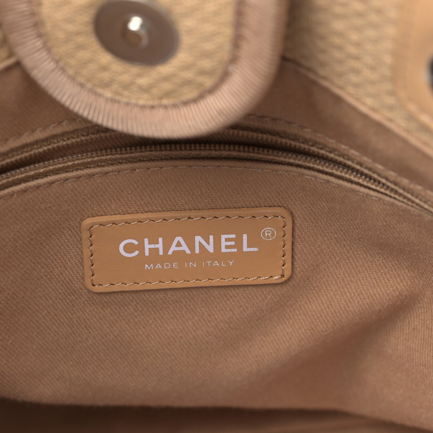 Mixed Fibers Small Deauville Tote Beige