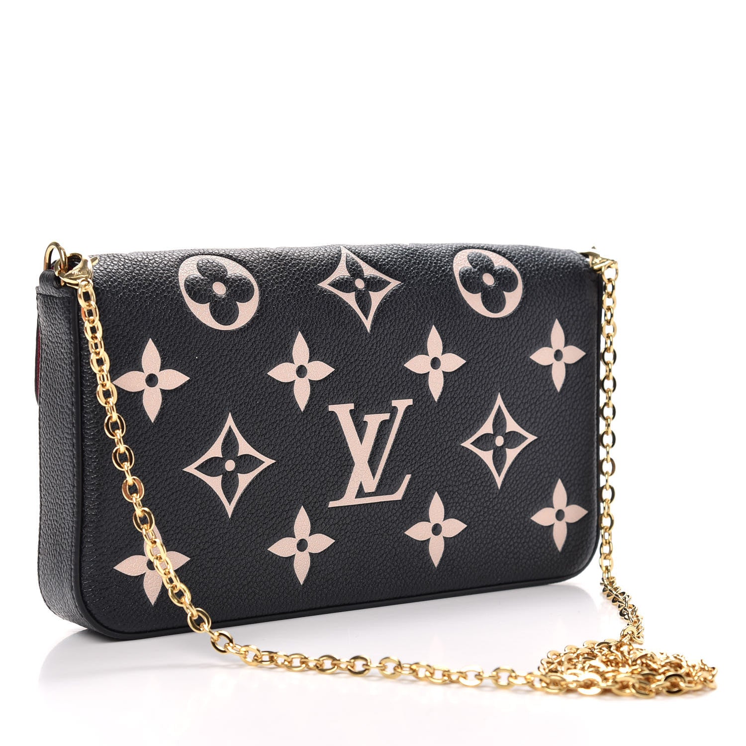 Louis Vuitton Empreinte Monogram Giant Felicie Pochette Black Beige 3 of 10