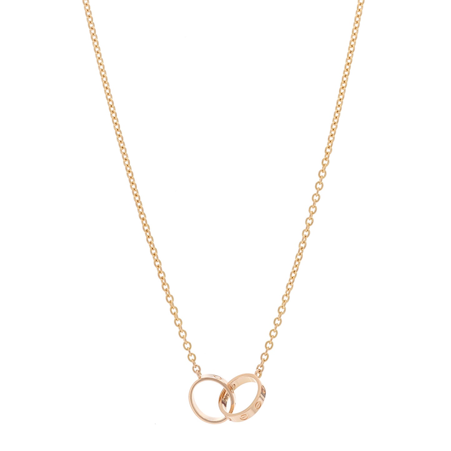 18K Pink Gold Interlocking LOVE Necklace