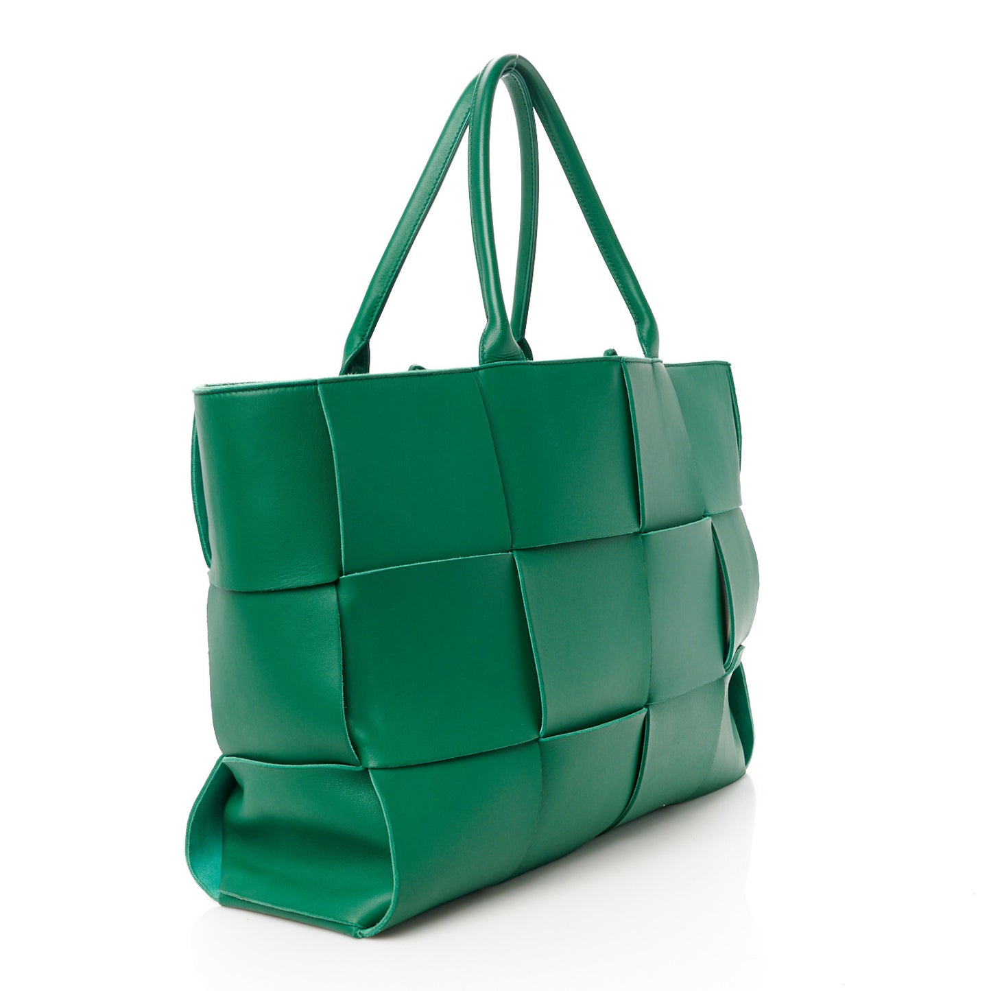 Nappa Maxi Intrecciato Large Arco Tote Green