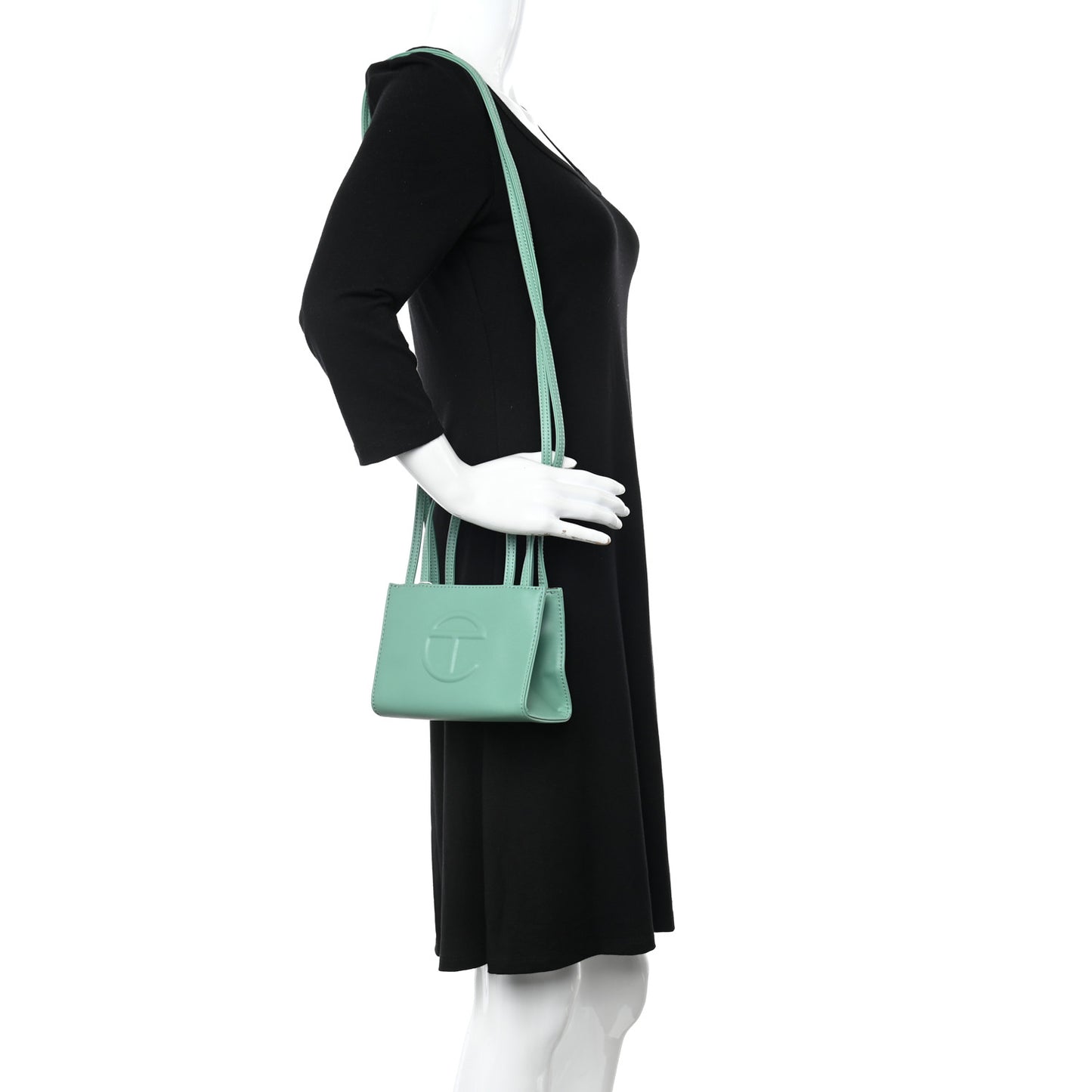 Vegan Leather Small Shopping Bag Sage