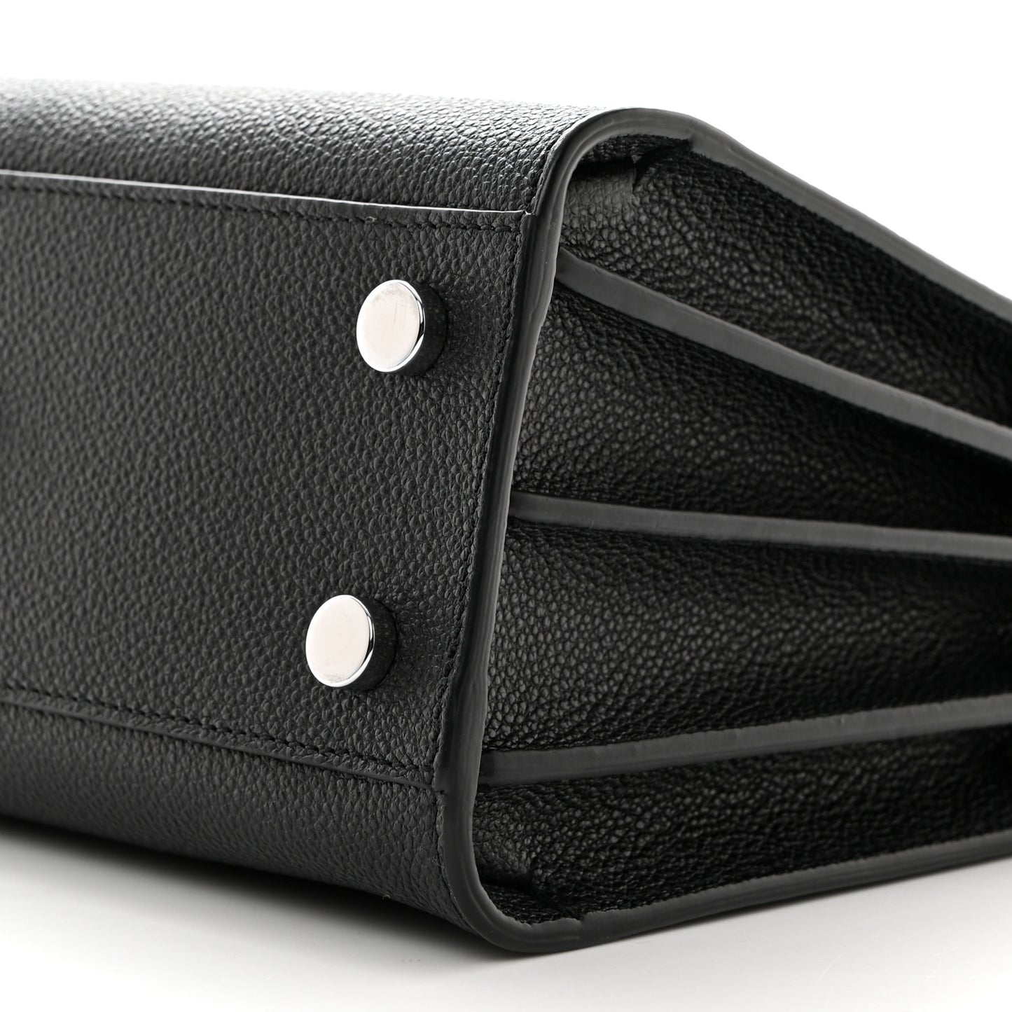 Grained Calfskin Nano Sac De Jour Black