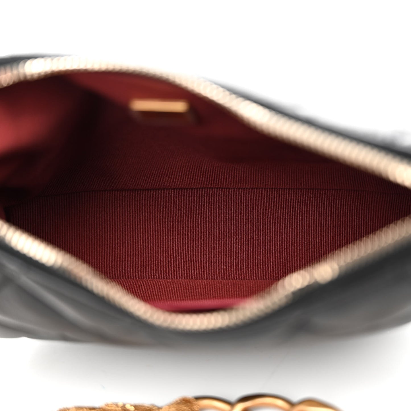 Lambskin Quilted CC Chain Hobo Black