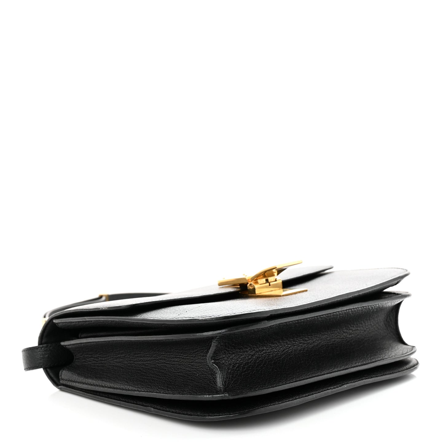 Goatskin Medium Classic Box Flap Bag Black