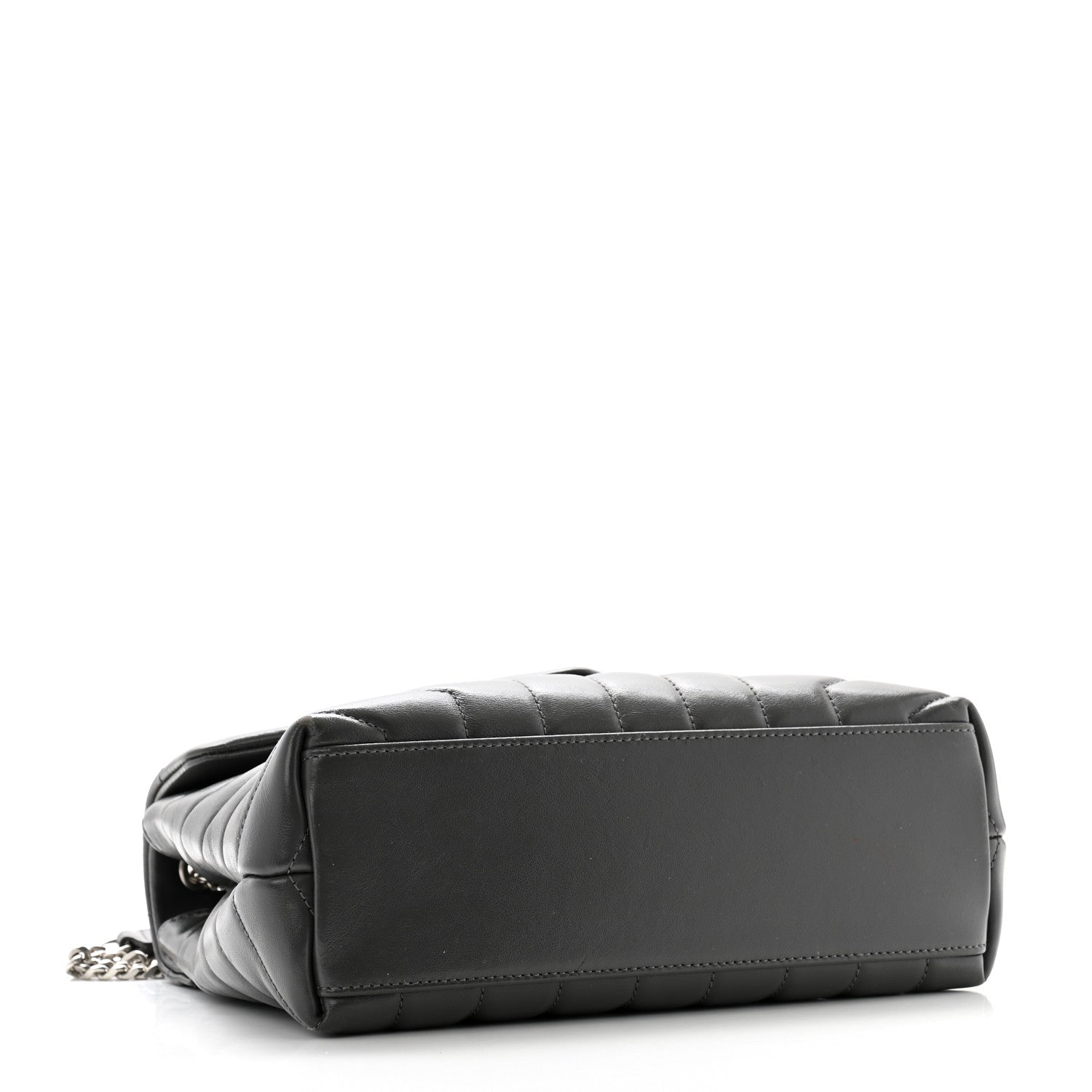 Saint Laurent Calfskin Y Quilted Monogram Small Loulou Chain Satchel Earth 4 of 13