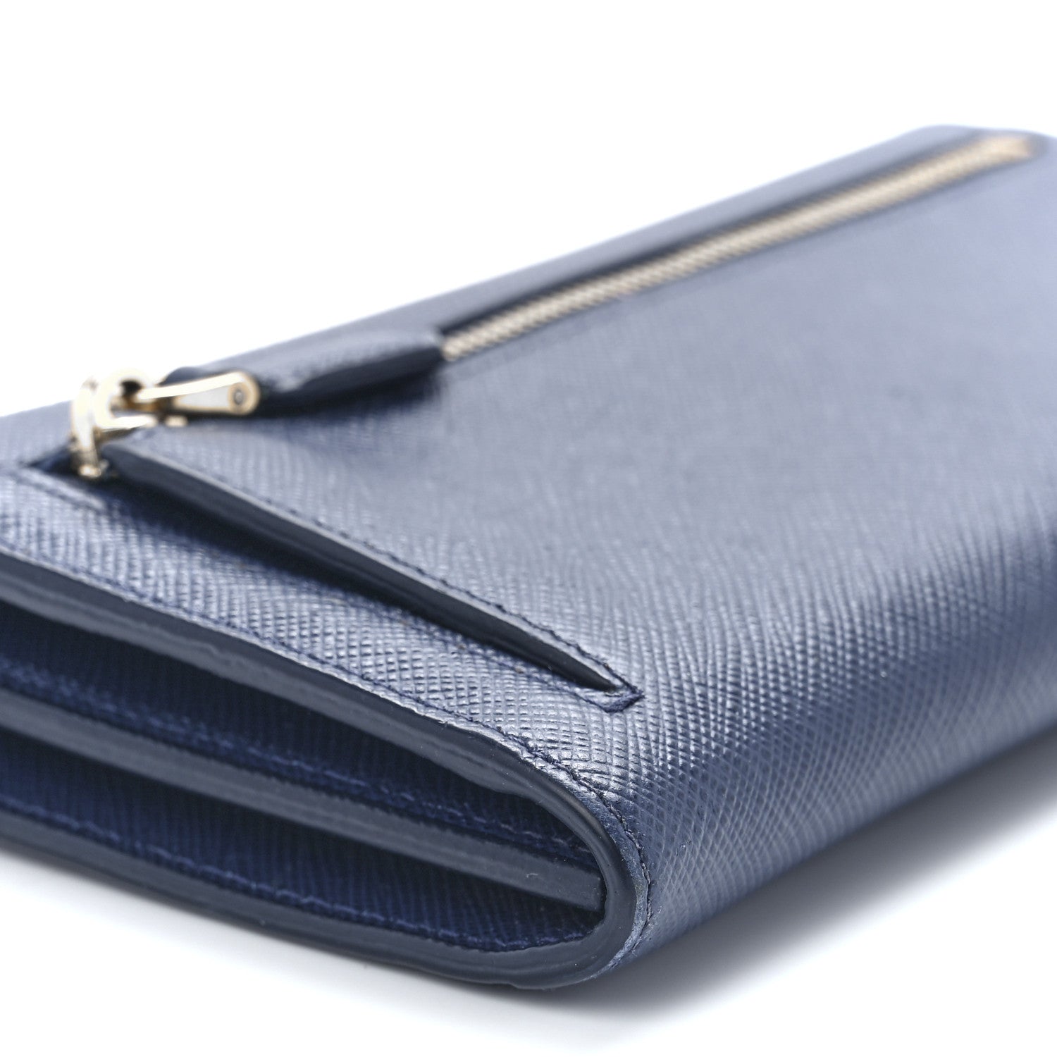 Prada Saffiano Envelope Wallet Bluette 10 of 11