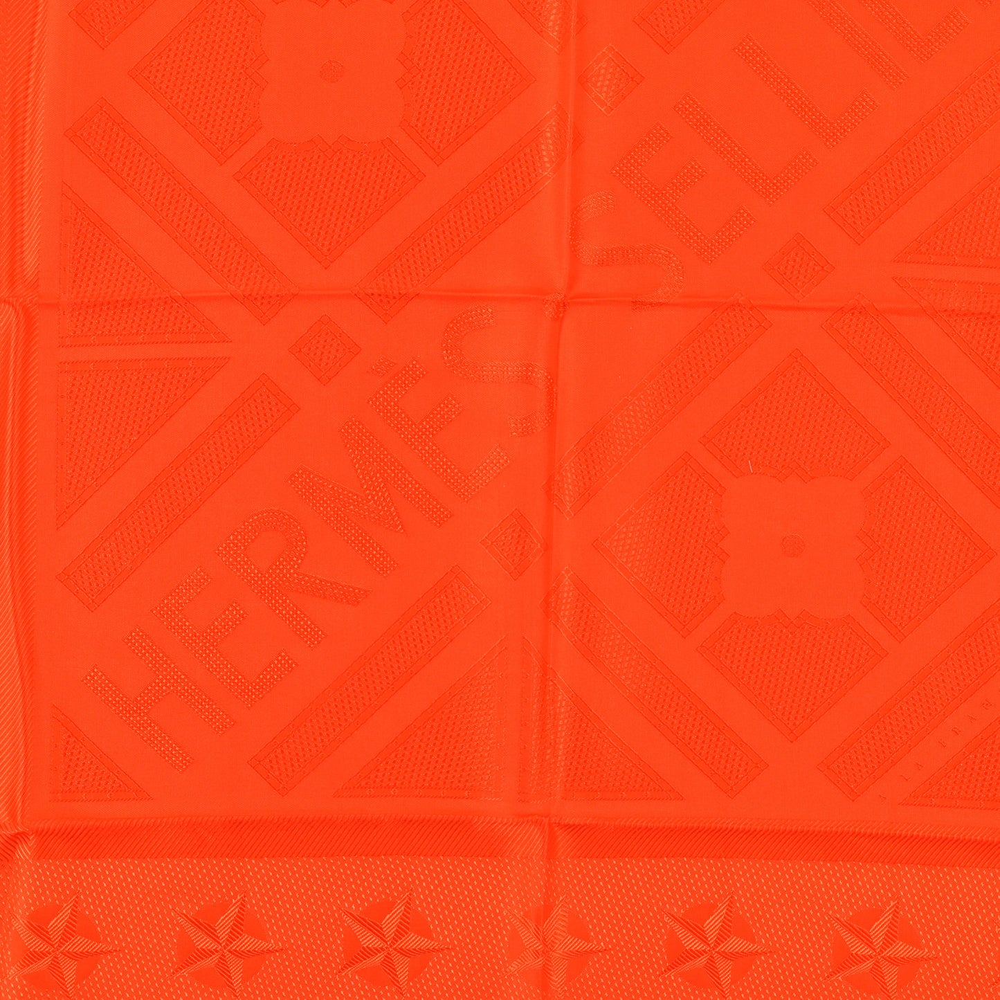 Silk Sellier Scarf 90 Orange