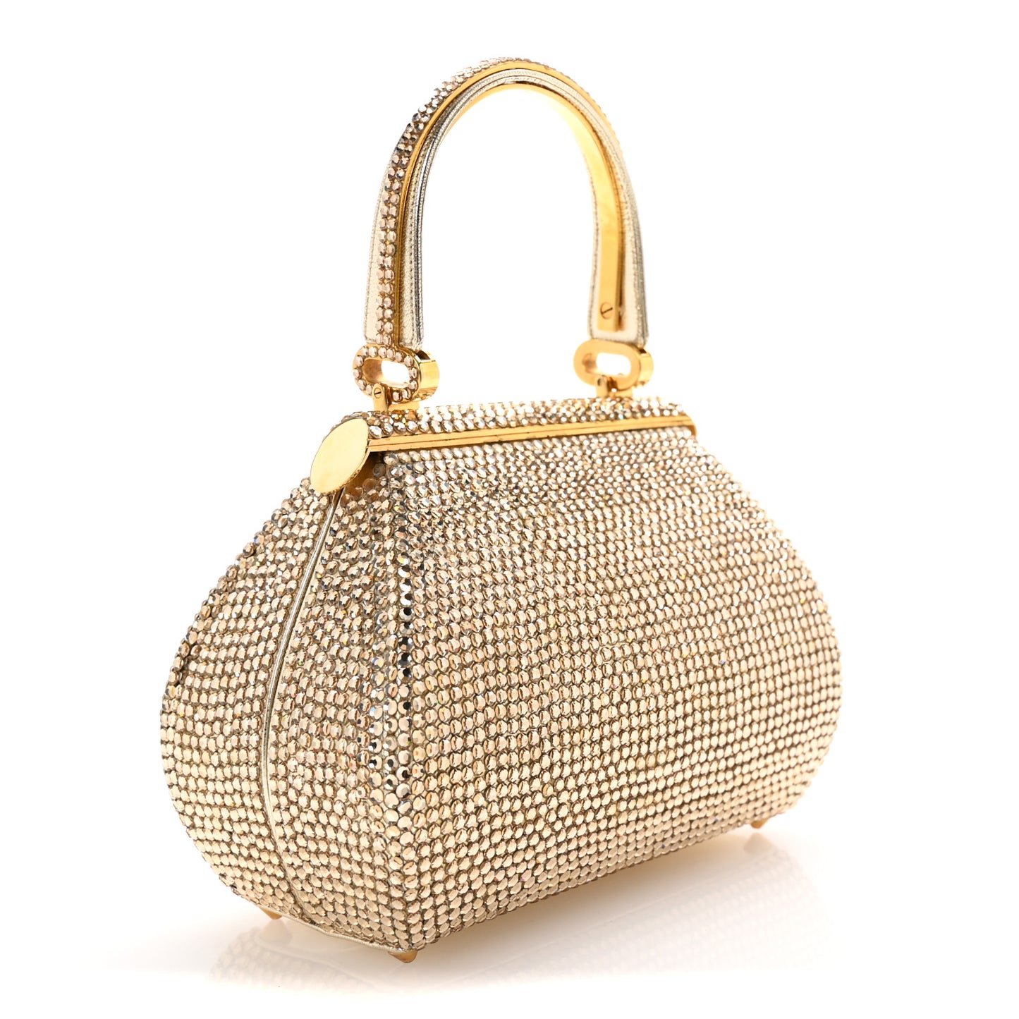 Swarovski Crystal Minaudiere Clutch Gold