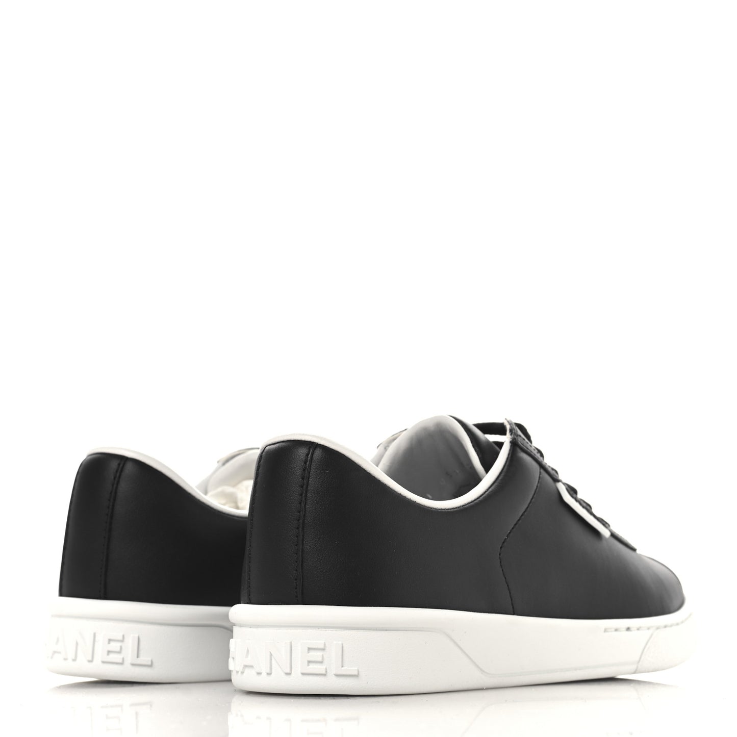 Calfskin CC Womens Sneakers 36.5 Black