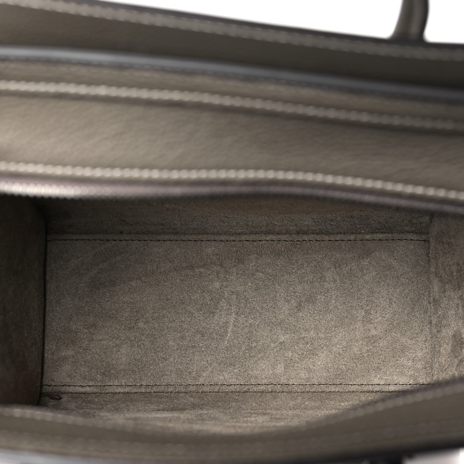 Celine Drummed Calfskin Nano Luggage Souris 5 of 9