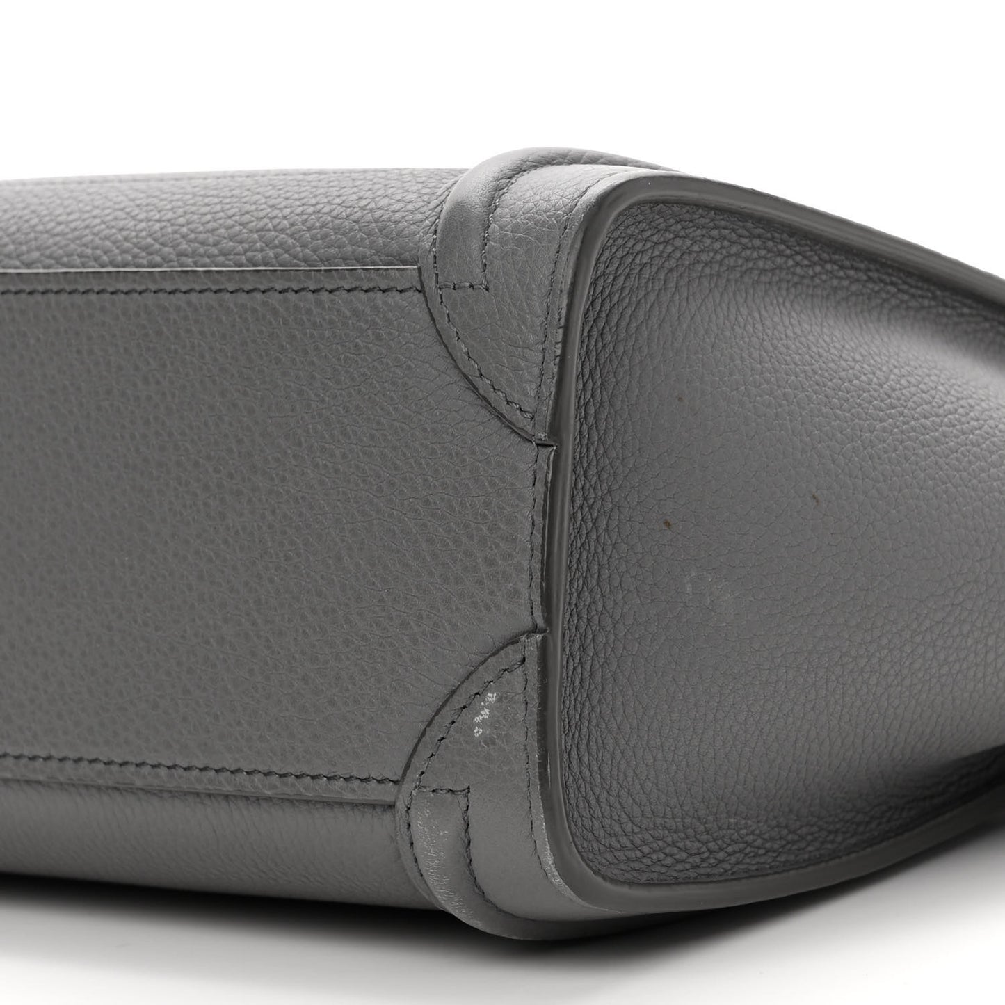 Baby Drummed Calfskin Nano Luggage Kohl