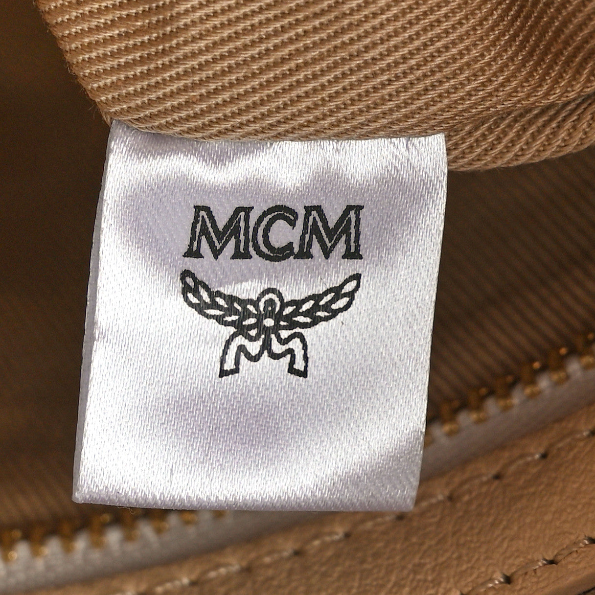 MCM Visetos Medium Crossbody Pouch Beige 7 of 11