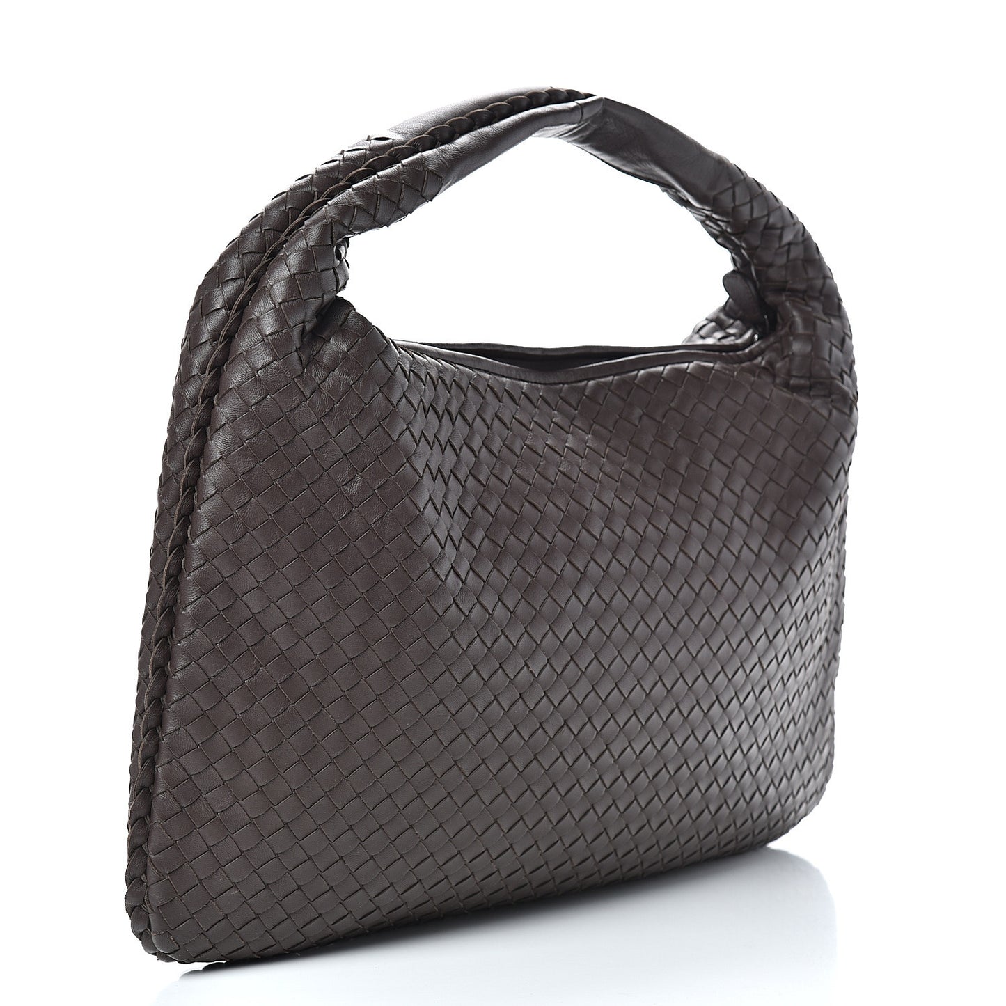 Nappa Intrecciato Large Veneta Hobo Ebano