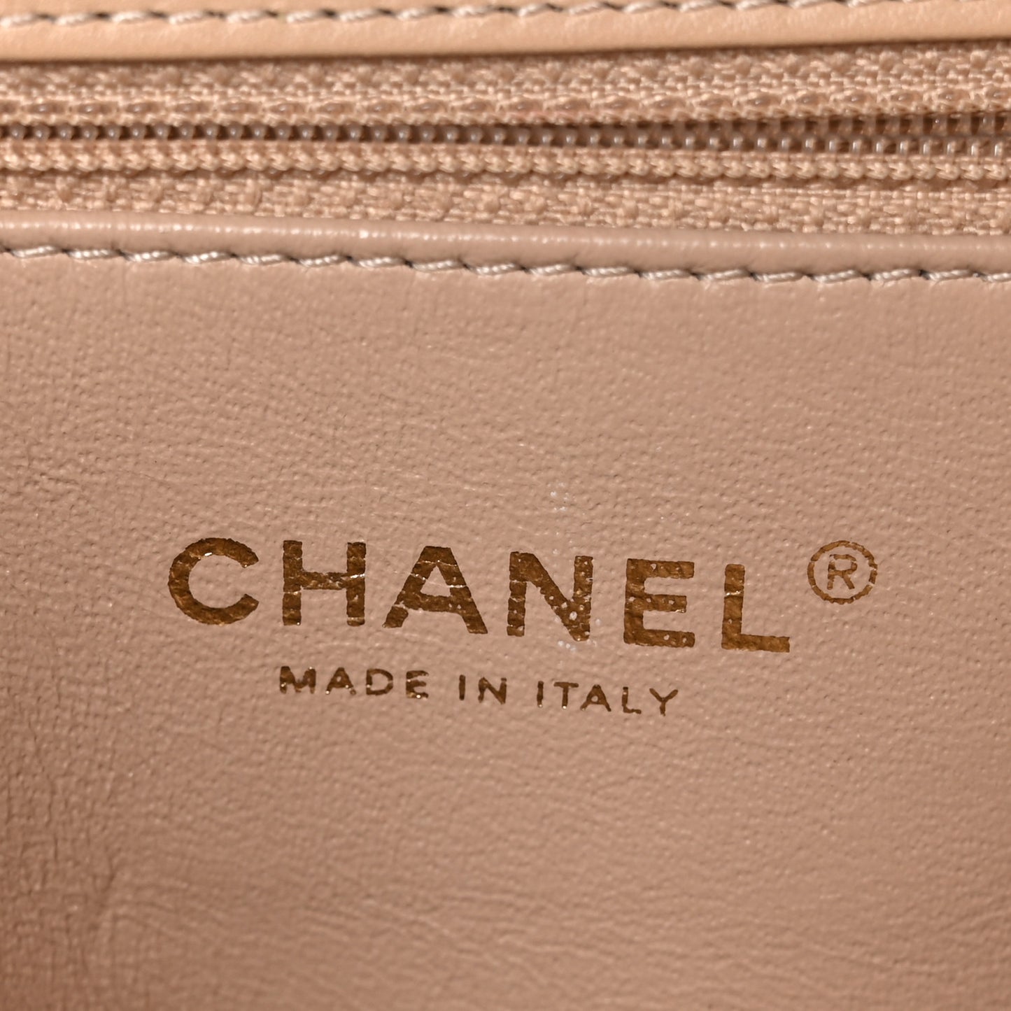 Caviar Quilted Small CC Filigree Flap Beige