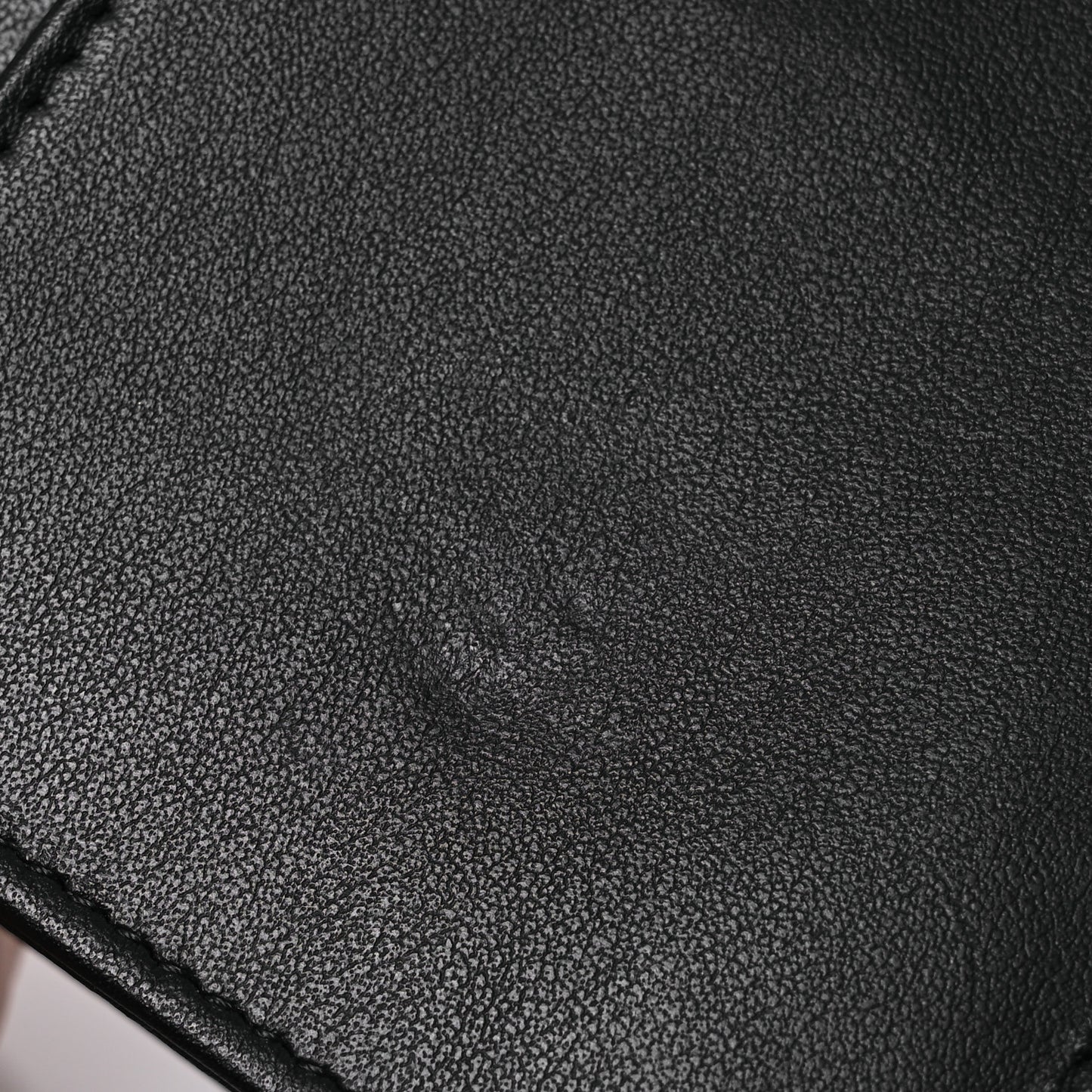 Lambskin Camellia Embossed Wallet On Chain WOC Black
