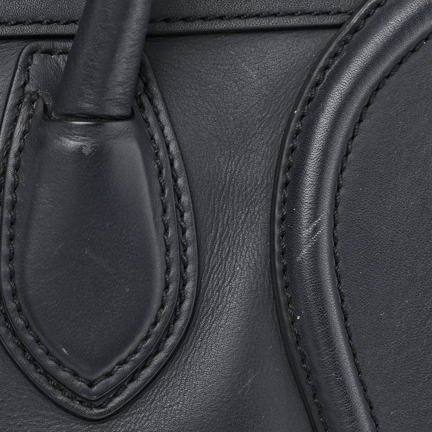 Smooth Calfskin Mini Luggage Navy Blue