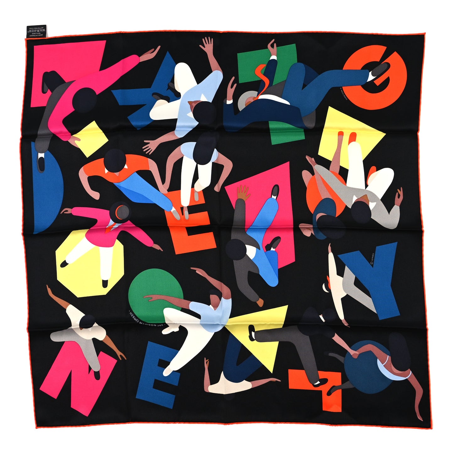 Silk Hommage A Gene Kelly Scarf 70 Black Multicolore